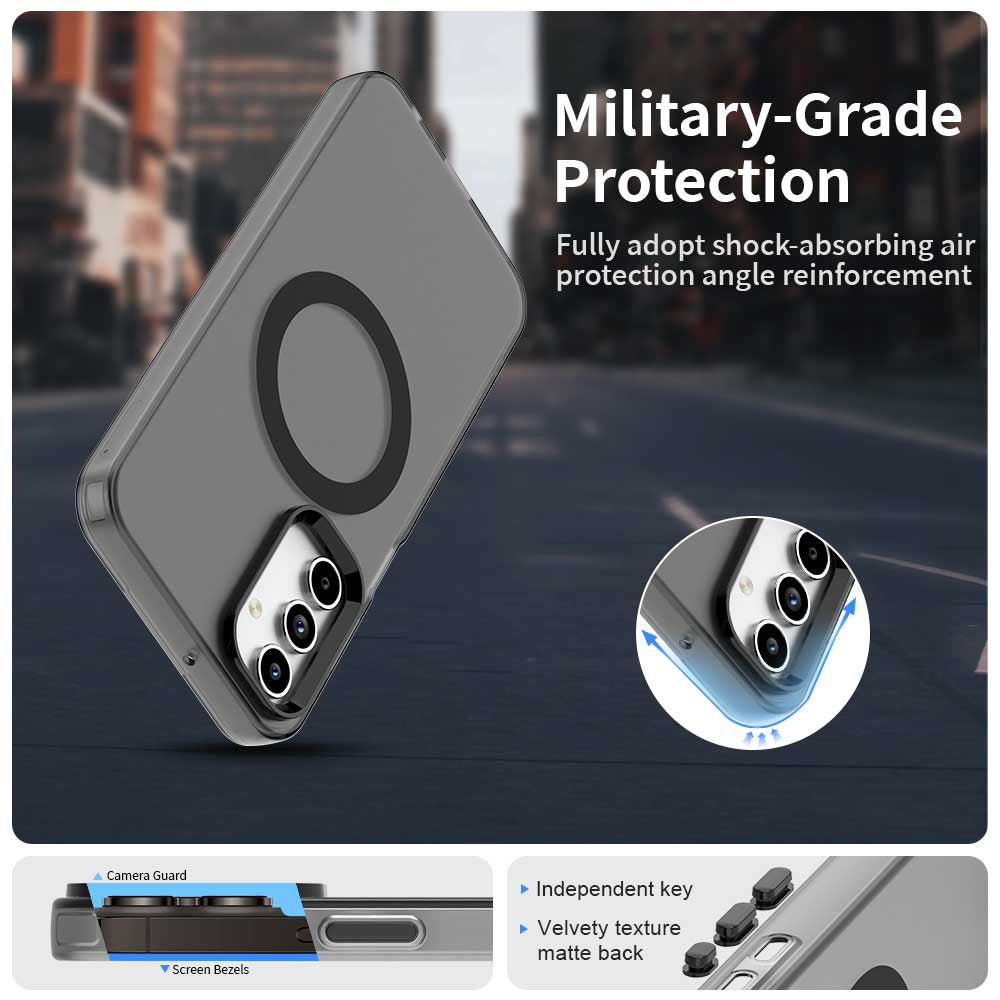 MagSafe калъф за Samsung Galaxy A15 5G A156 / A15 A155, Techsuit, CandyCase, Черен
