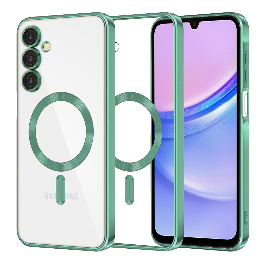 Калъф MagSafe за Samsung Galaxy A15 5G A156 / A15 A155, Techsuit, Luxury Crystal, Светлозелен