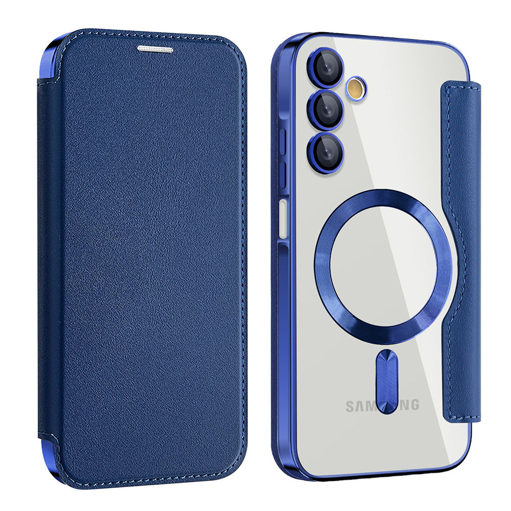 Калъф MagSafe за Samsung Galaxy A15 5G A156 / A15 A155, Techsuit, SmartMag Book, Син