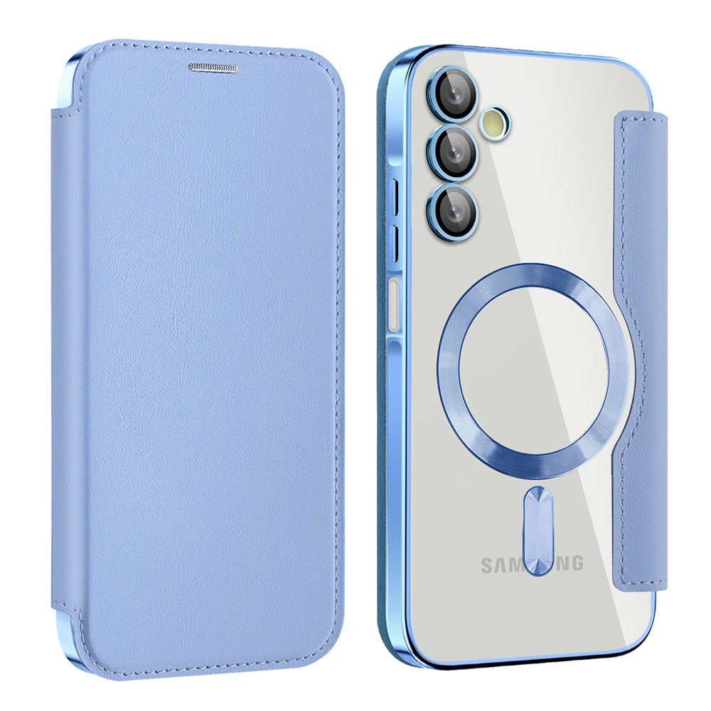 Калъф MagSafe за Samsung Galaxy A15 5G A156 / A15 A155, Techsuit, SmartMag Book, Син