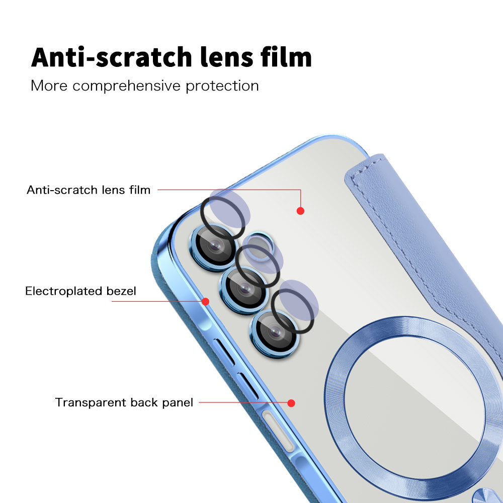 Калъф MagSafe за Samsung Galaxy A15 5G A156 / A15 A155, Techsuit, SmartMag Book, Син