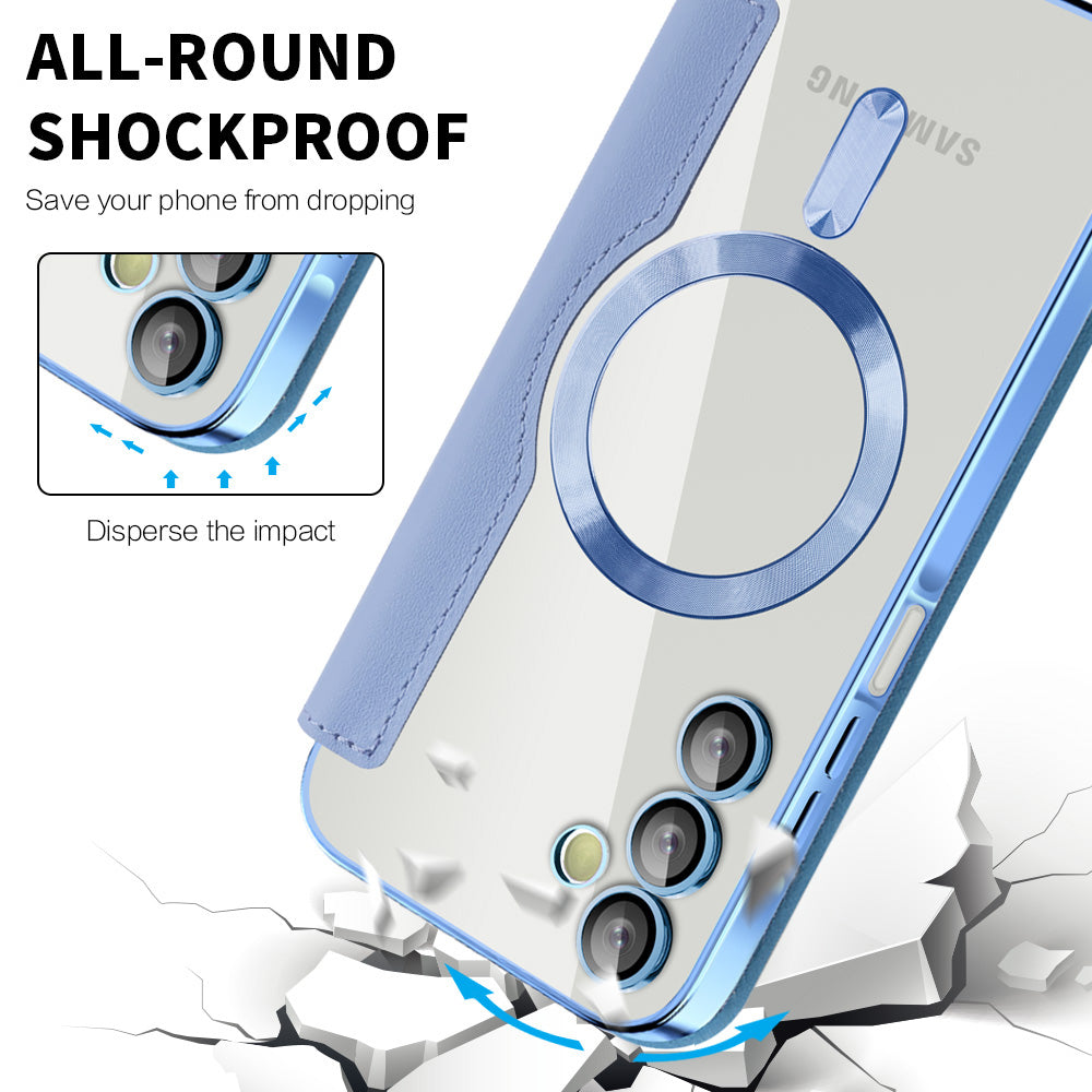 Калъф MagSafe за Samsung Galaxy A15 5G A156 / A15 A155, Techsuit, SmartMag Book, Син