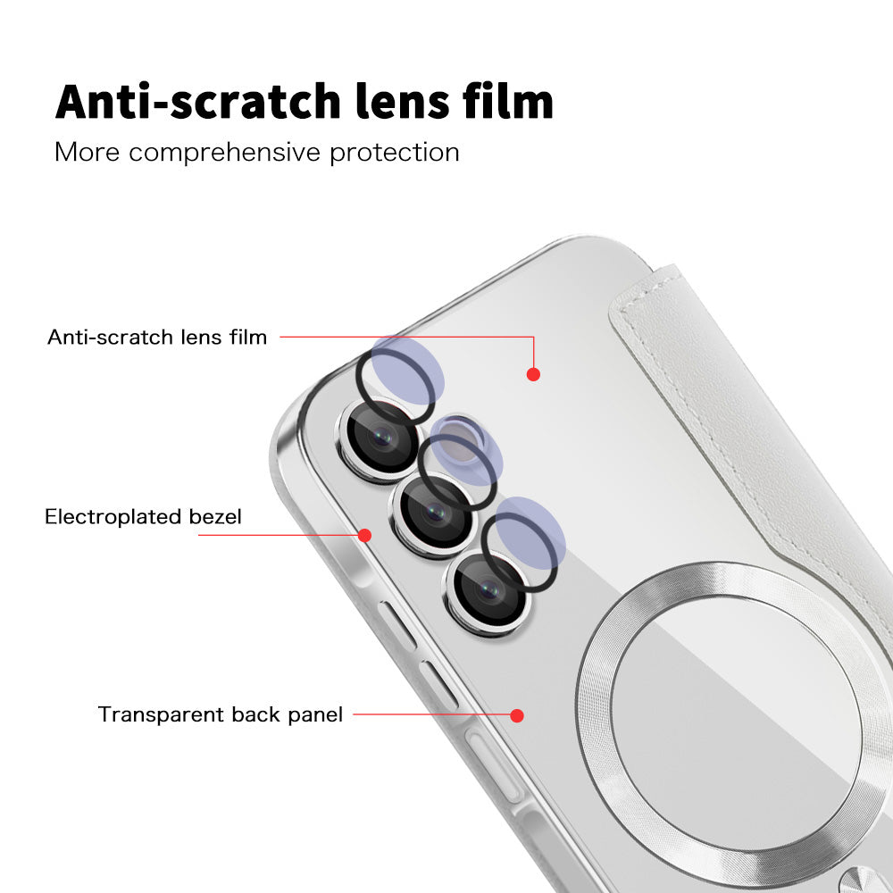 Калъф MagSafe за Samsung Galaxy A15 5G A156 / A15 A155, Techsuit, SmartMag Book, Сив