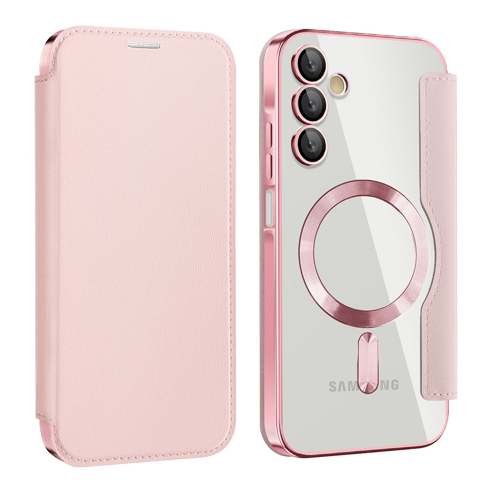 Калъф MagSafe за Samsung Galaxy A15 5G A156 / A15 A155, Techsuit, SmartMag Book, Розов