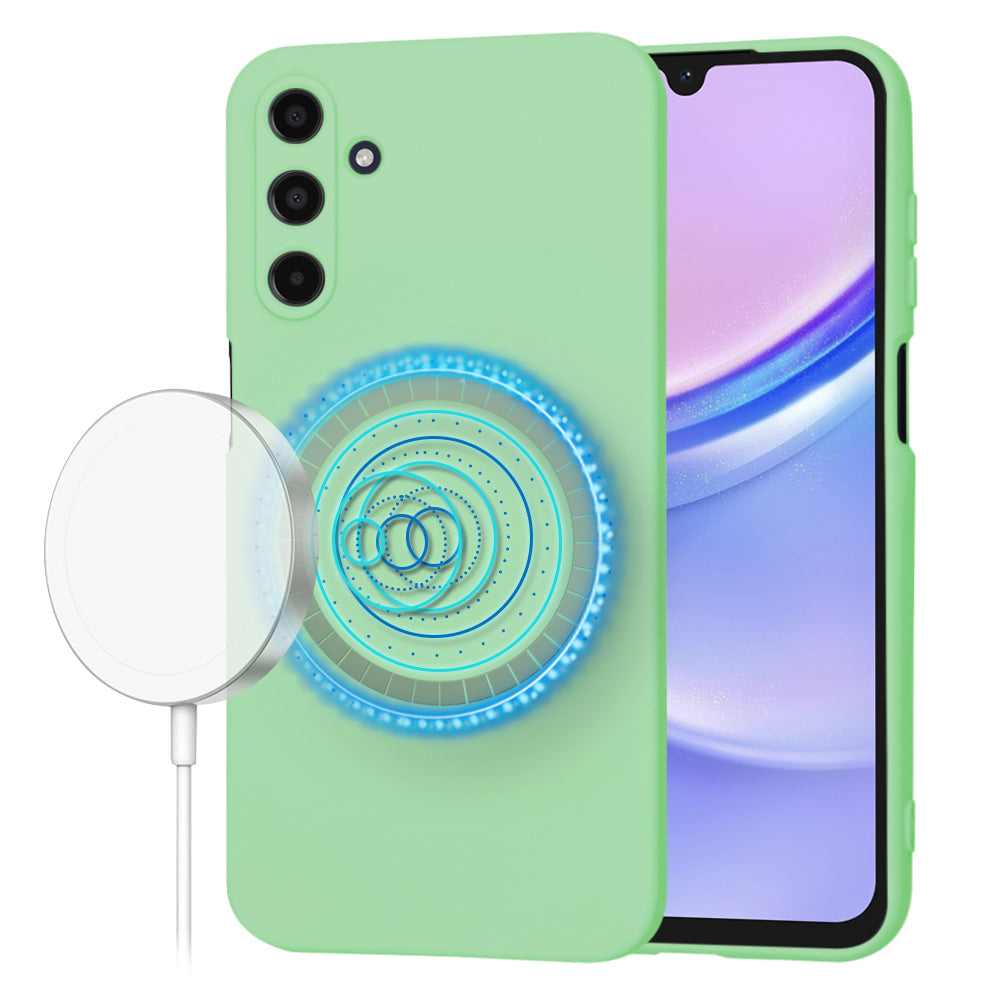 Калъф MagSafe за Samsung Galaxy A15 A155, Techsuit, SoftFlex, Светлозелен