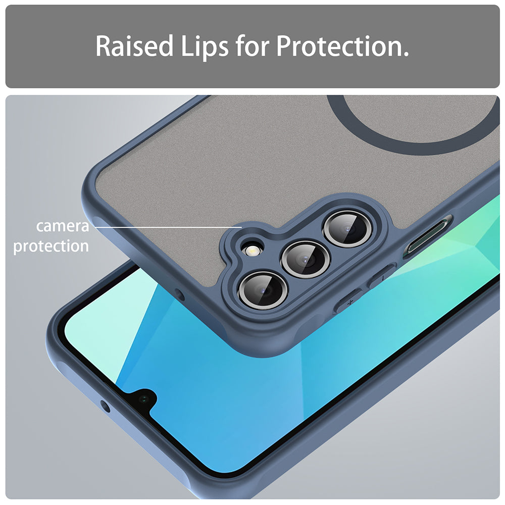Калъф MagSafe за Samsung Galaxy A16 5G A166 / A16 4G A165, Techsuit, HaloFrost II, Тъмносин