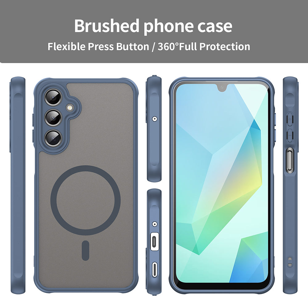 Калъф MagSafe за Samsung Galaxy A16 5G A166 / A16 4G A165, Techsuit, HaloFrost II, Тъмносин