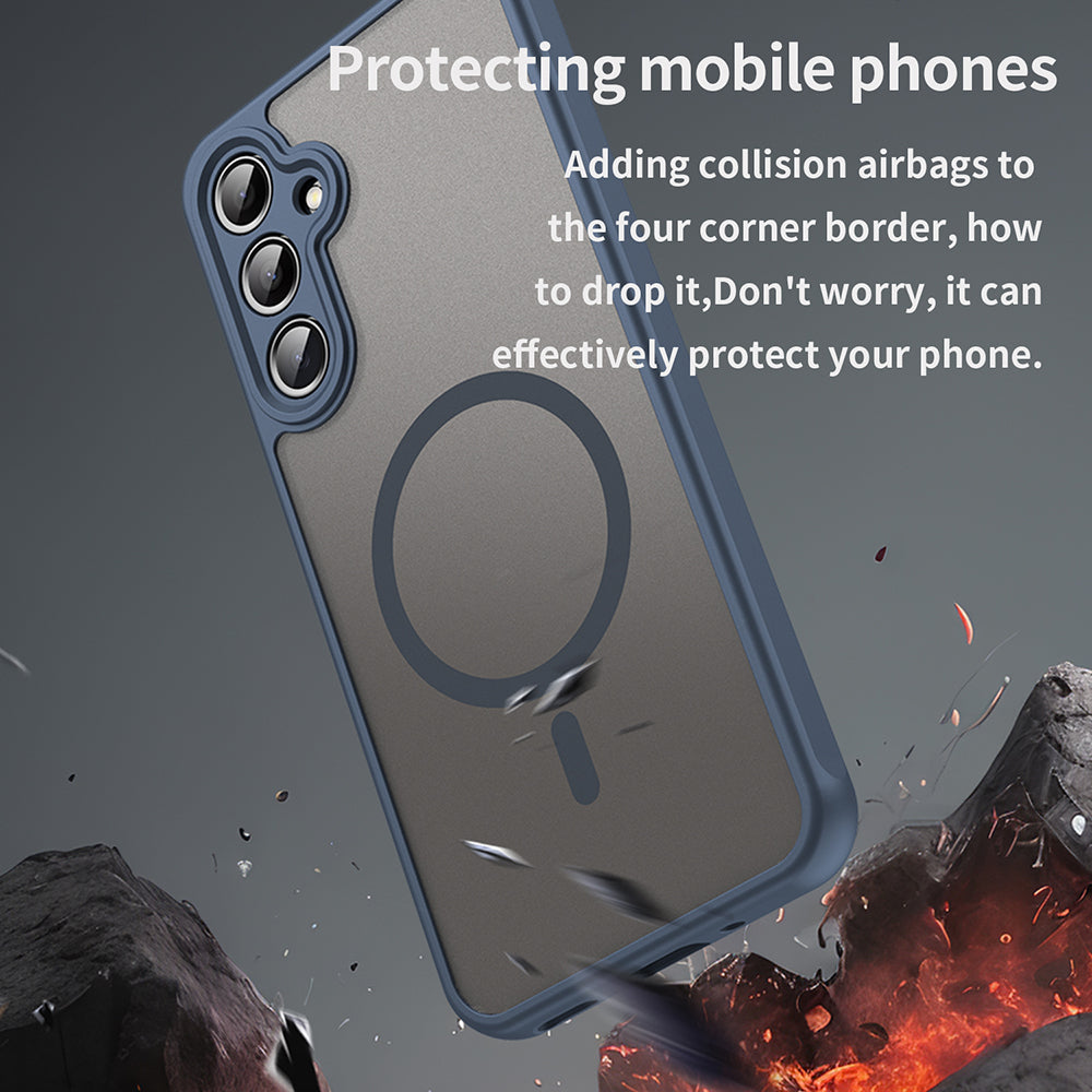 Калъф MagSafe за Samsung Galaxy A16 5G A166 / A16 4G A165, Techsuit, HaloFrost II, Тъмносин