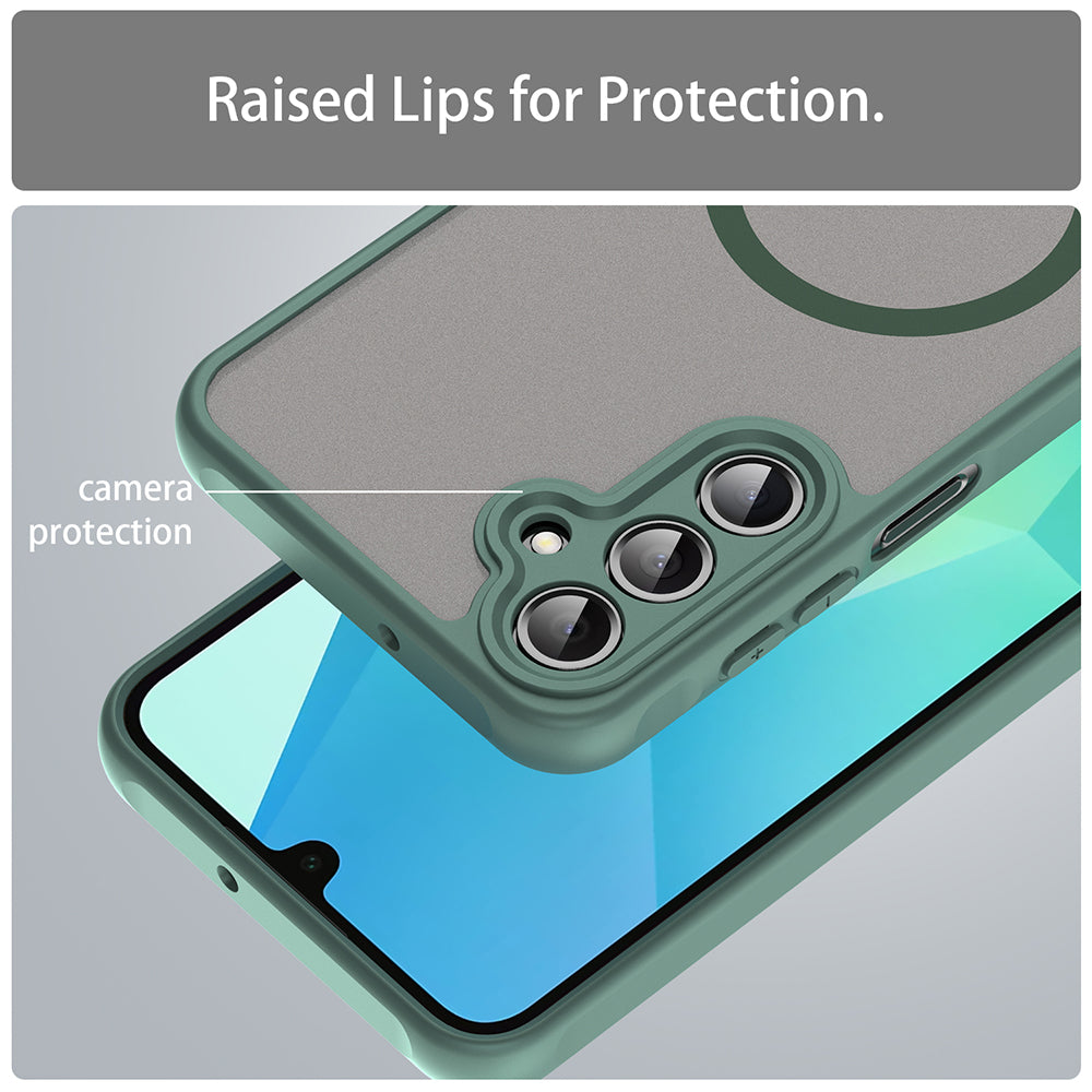 Калъф MagSafe за Samsung Galaxy A16 5G A166 / A16 4G A165, Techsuit, HaloFrost II, Зелен
