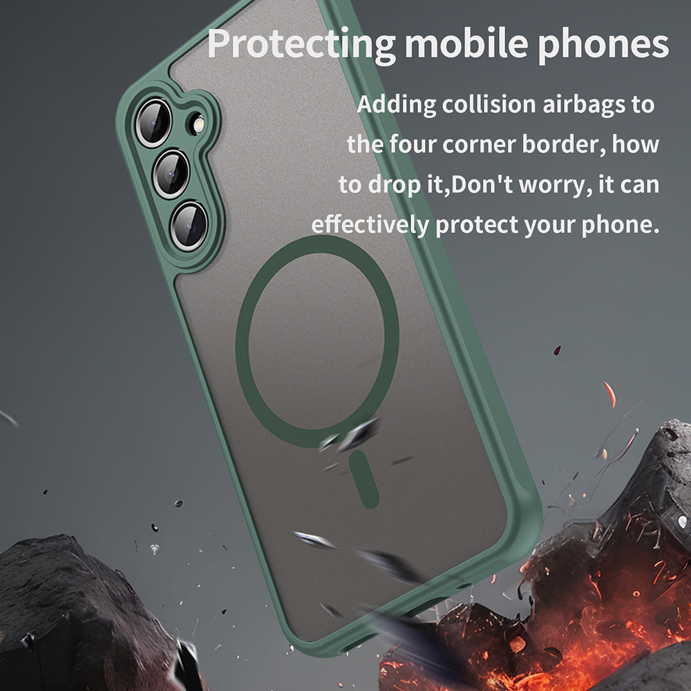 Калъф MagSafe за Samsung Galaxy A16 5G A166 / A16 4G A165, Techsuit, HaloFrost II, Зелен