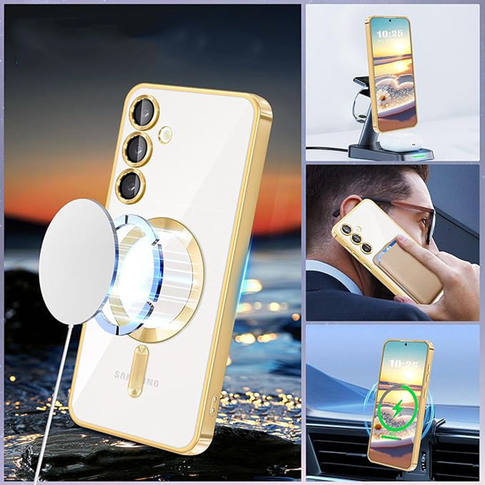 Калъф MagSafe за Samsung Galaxy A16 5G A166 / A16 4G A165, Techsuit, Luxury Crystal, Сребрист