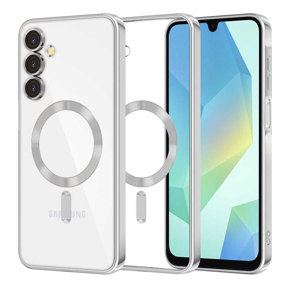 Калъф MagSafe за Samsung Galaxy A16 5G A166 / A16 4G A165, Techsuit, Luxury Crystal, Сребрист