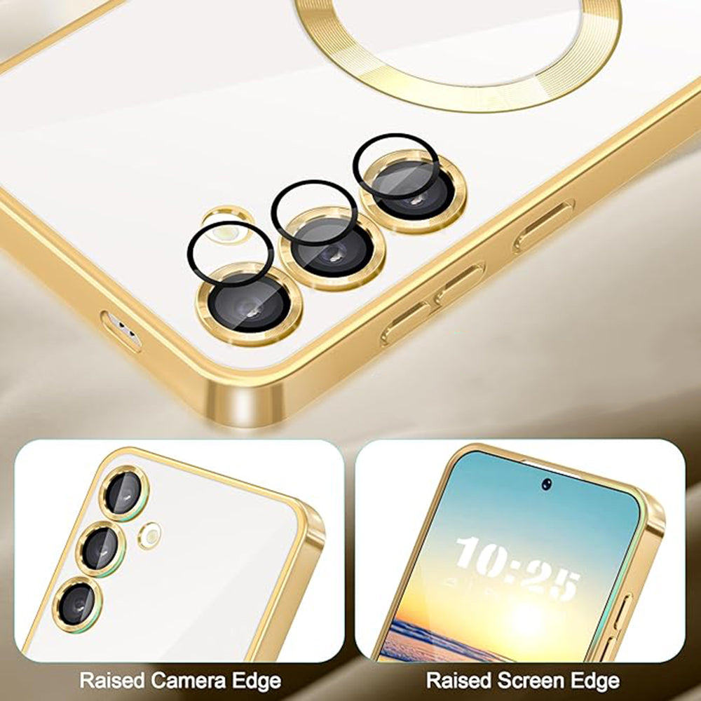 Калъф MagSafe за Samsung Galaxy A16 5G A166 / A16 4G A165, Techsuit, Luxury Crystal, Сребрист