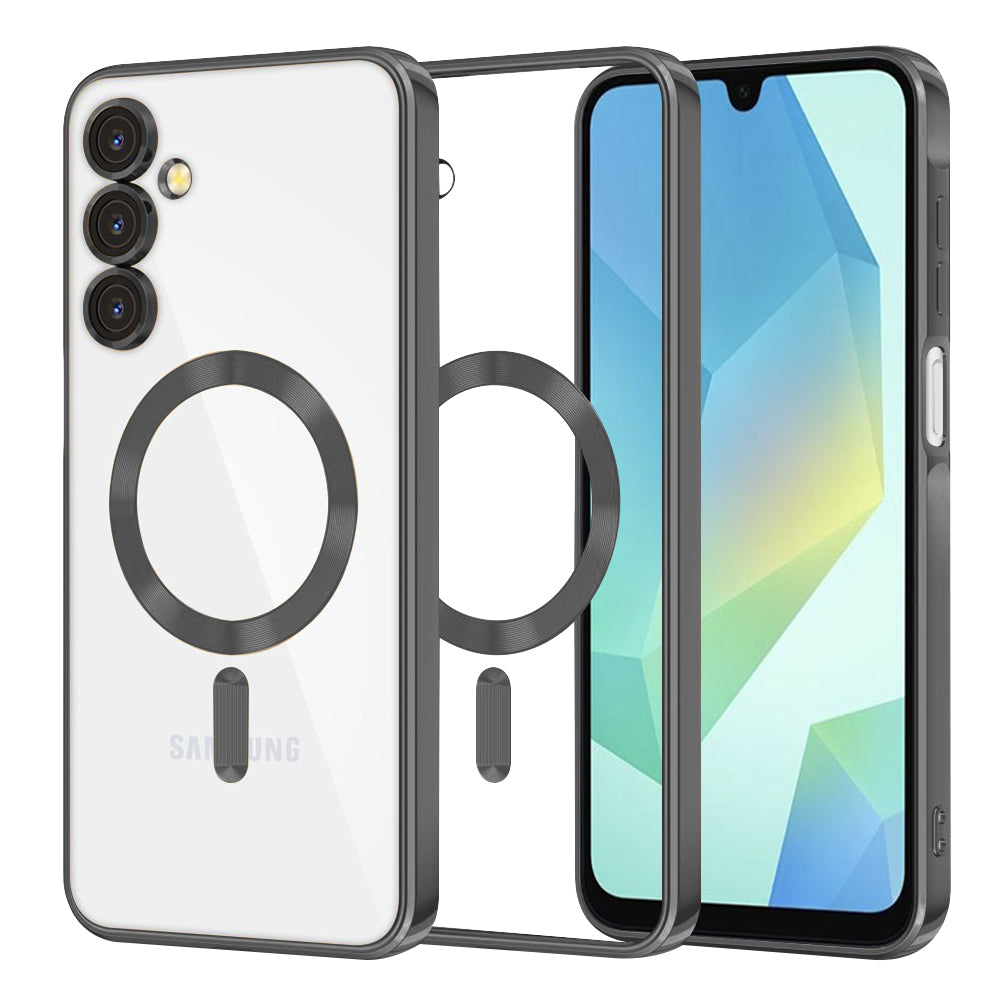 Калъф MagSafe за Samsung Galaxy A16 5G A166 / A16 4G A165, Techsuit, Luxury Crystal, Черен