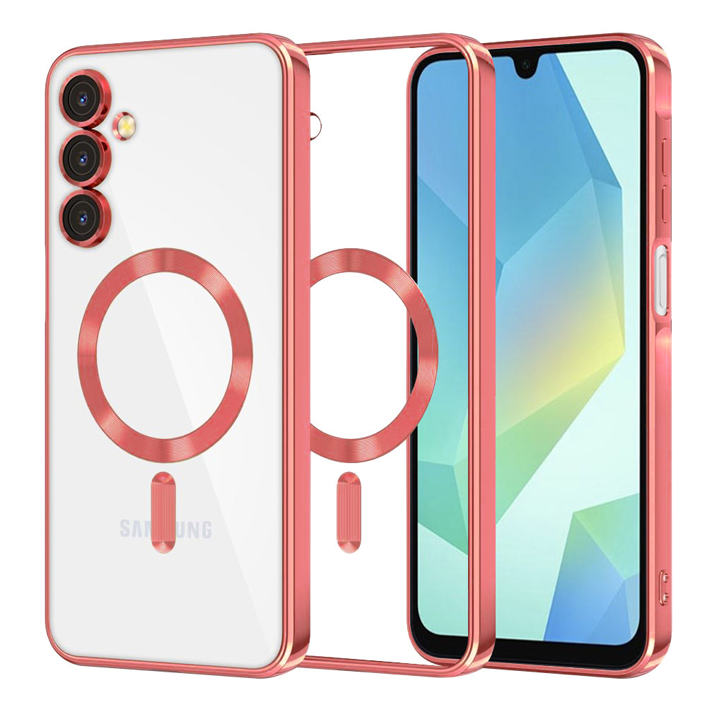 Калъф MagSafe за Samsung Galaxy A16 5G A166 / A16 4G A165, Techsuit, Luxury Crystal, Червен