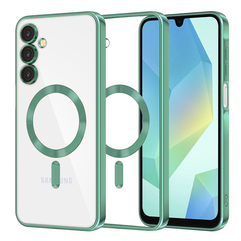 Калъф MagSafe за Samsung Galaxy A16 5G A166 / A16 4G A165, Techsuit, Luxury Crystal, Светлозелен