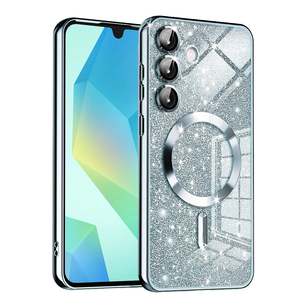 Калъф MagSafe за Samsung Galaxy A16 5G A166 / A16 4G A165, Techsuit, Luxury Glitter, Bleu