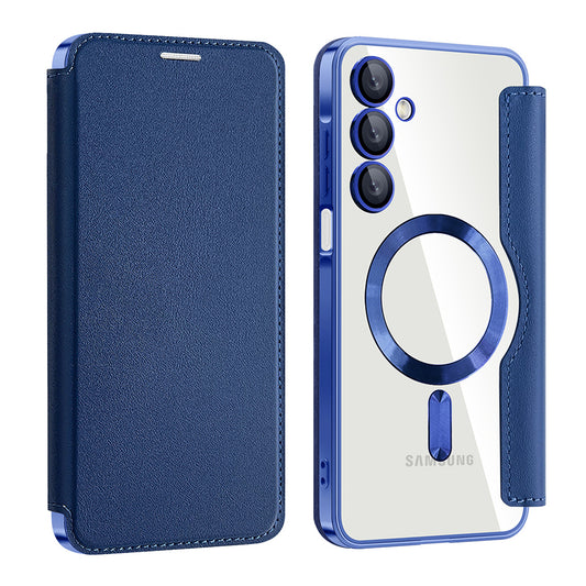 Калъф MagSafe за Samsung Galaxy A16 5G A166 / A16 4G A165, Techsuit, SmartMag Book, Син