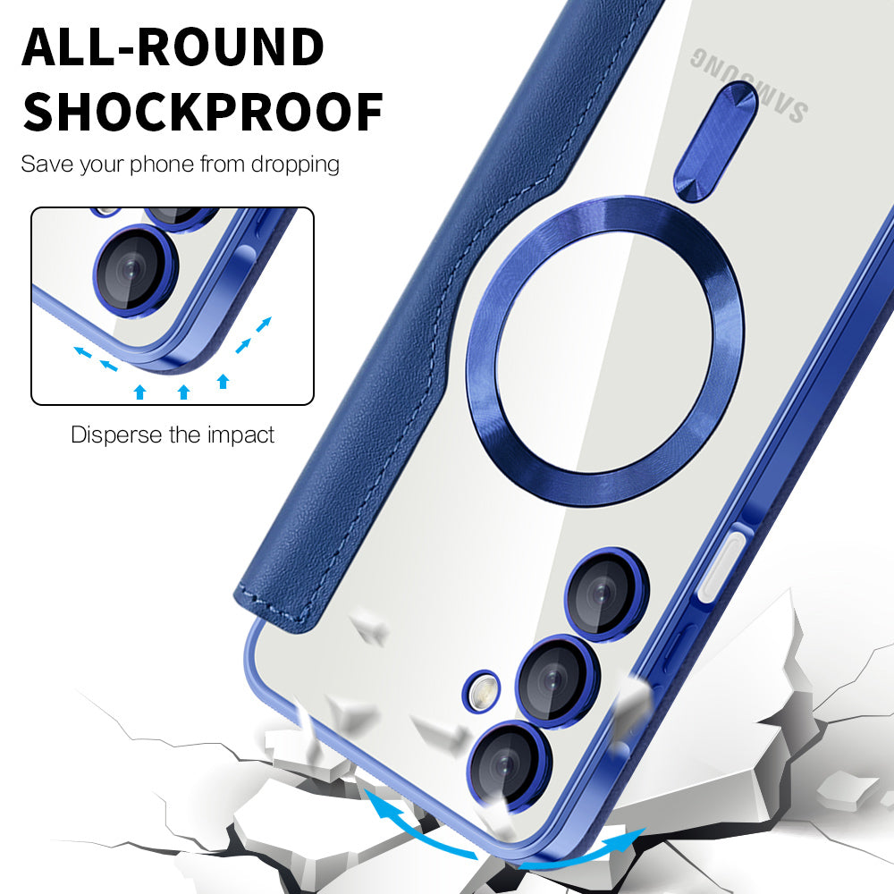 Калъф MagSafe за Samsung Galaxy A16 5G A166 / A16 4G A165, Techsuit, SmartMag Book, Син