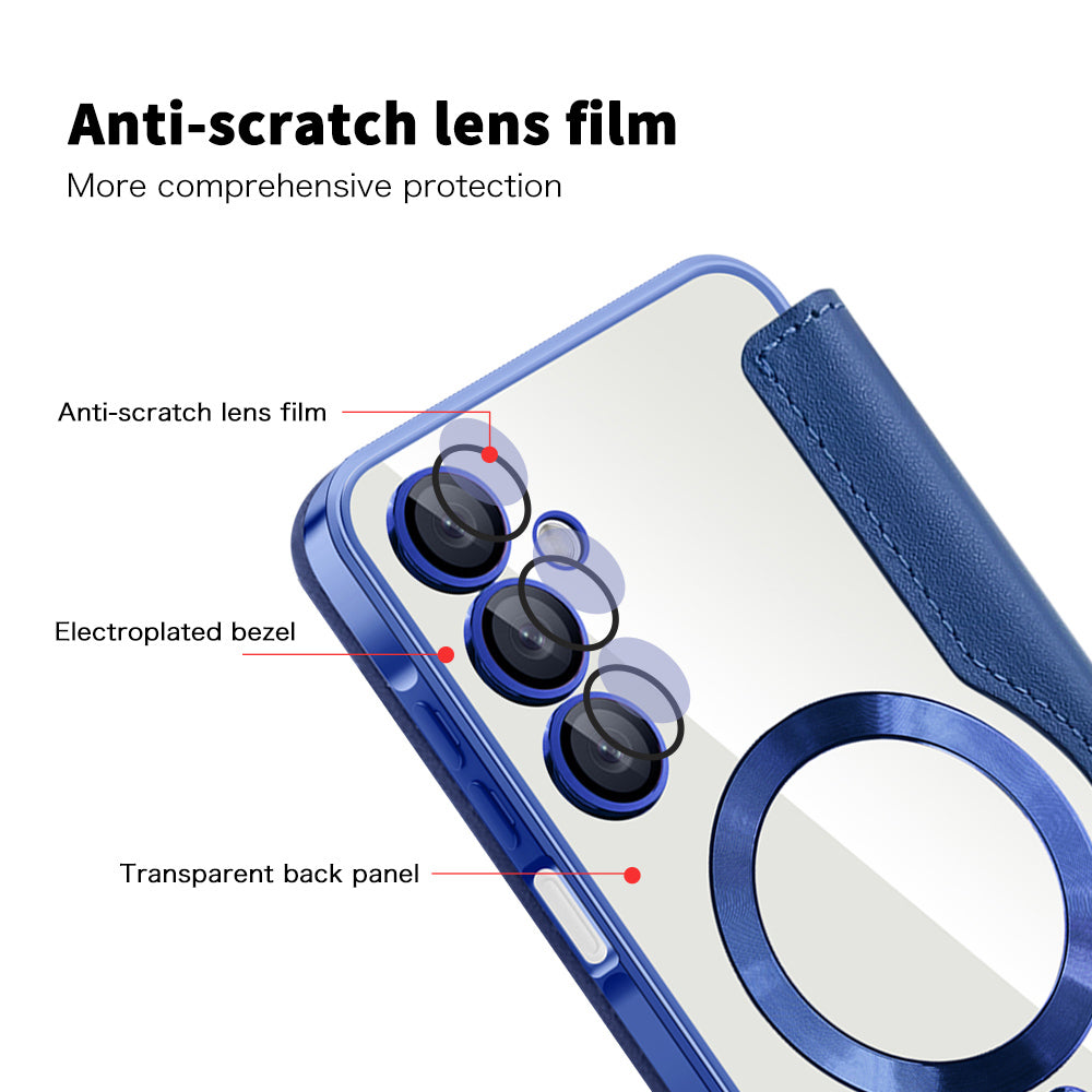 Калъф MagSafe за Samsung Galaxy A16 5G A166 / A16 4G A165, Techsuit, SmartMag Book, Син
