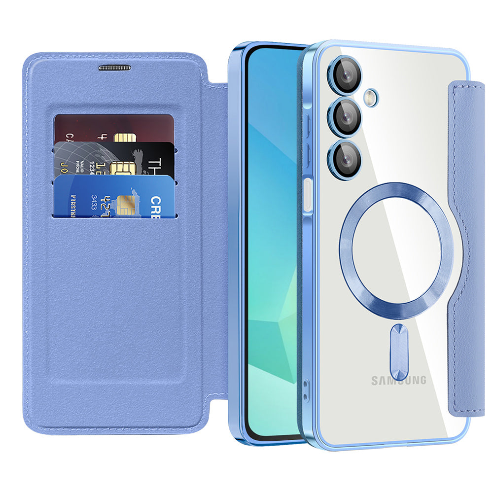 Калъф MagSafe за Samsung Galaxy A16 5G A166 / A16 4G A165, Techsuit, SmartMag Book, Син