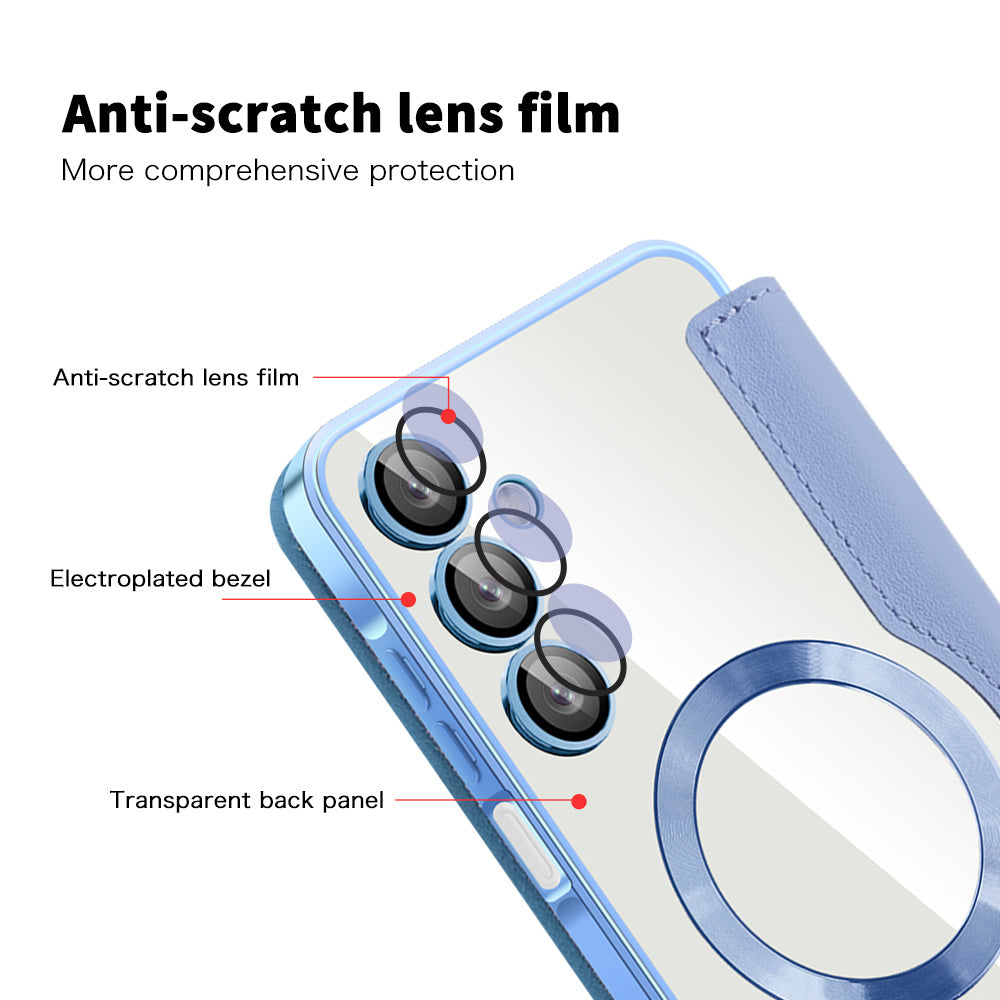 Калъф MagSafe за Samsung Galaxy A16 5G A166 / A16 4G A165, Techsuit, SmartMag Book, Син