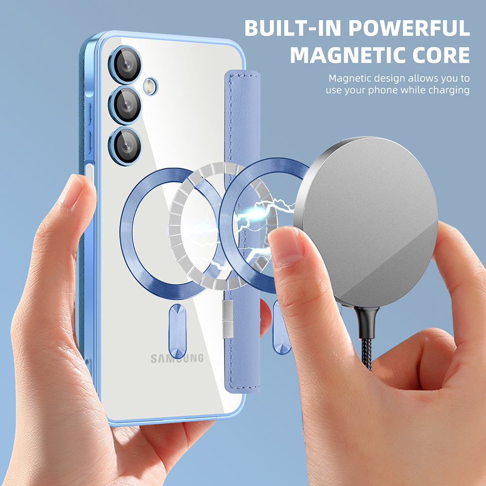 Калъф MagSafe за Samsung Galaxy A16 5G A166 / A16 4G A165, Techsuit, SmartMag Book, Син