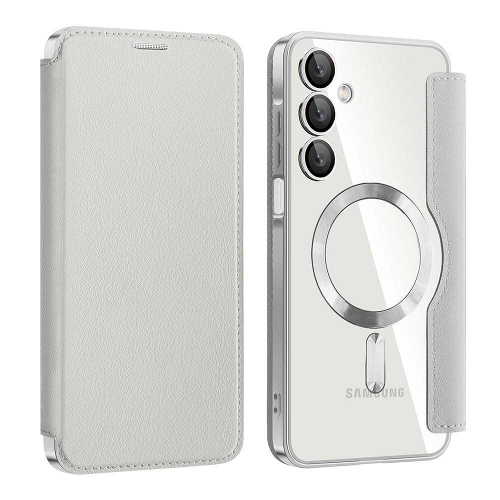 Калъф MagSafe за Samsung Galaxy A16 5G A166 / A16 4G A165, Techsuit, SmartMag Book, Сив
