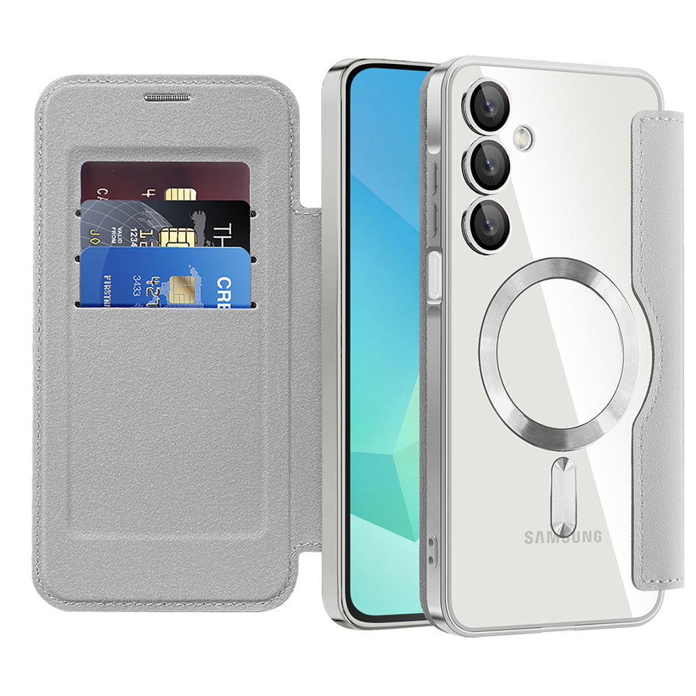 Калъф MagSafe за Samsung Galaxy A16 5G A166 / A16 4G A165, Techsuit, SmartMag Book, Сив