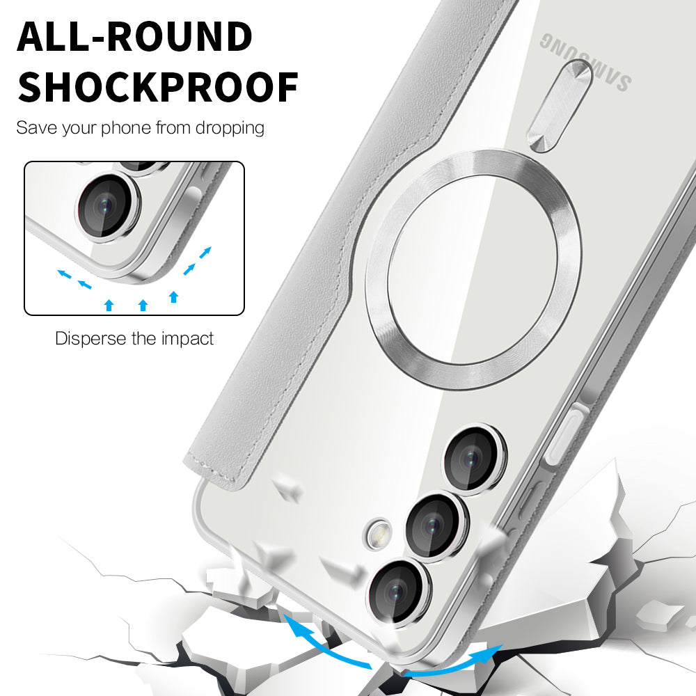 Калъф MagSafe за Samsung Galaxy A16 5G A166 / A16 4G A165, Techsuit, SmartMag Book, Сив