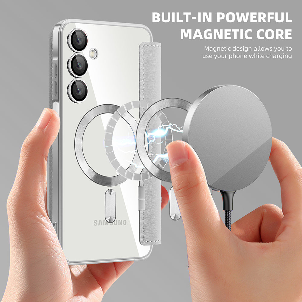 Калъф MagSafe за Samsung Galaxy A16 5G A166 / A16 4G A165, Techsuit, SmartMag Book, Сив