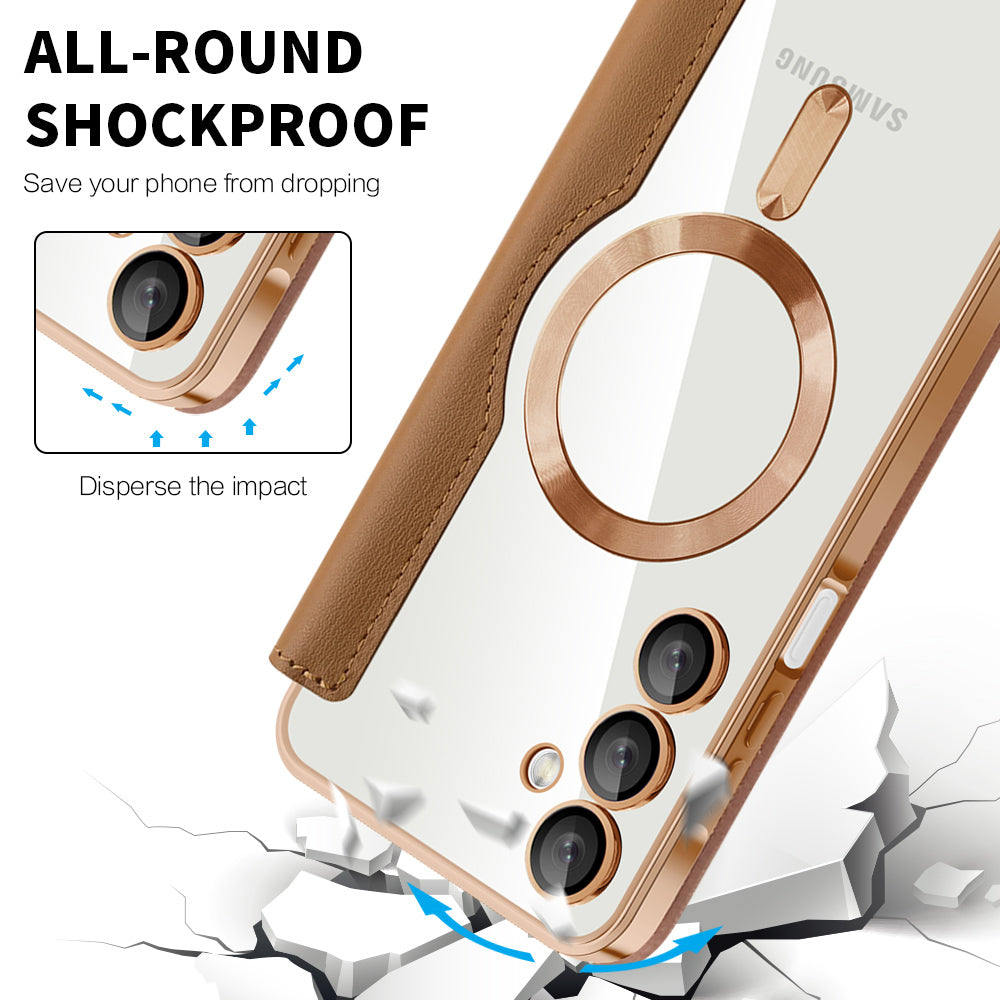 Калъф MagSafe за Samsung Galaxy A16 5G A166 / A16 4G A165, Techsuit, SmartMag Book, Кафяв
