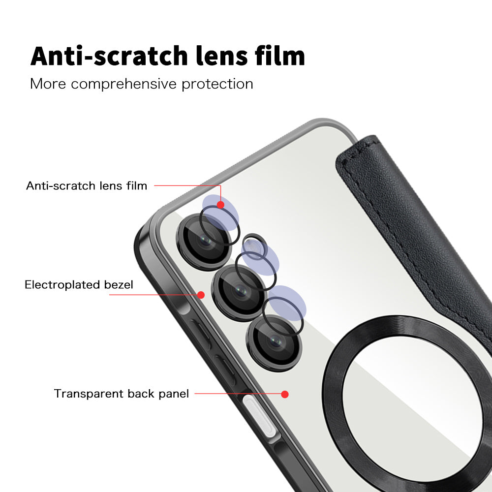 Калъф MagSafe за Samsung Galaxy A16 5G A166 / A16 4G A165, Techsuit, SmartMag Book, Черен