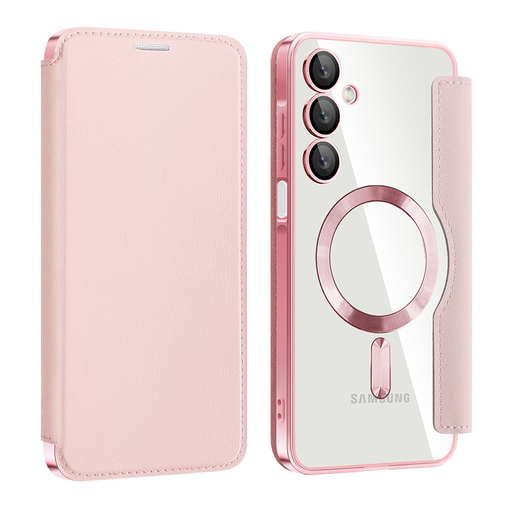 Калъф MagSafe за Samsung Galaxy A16 5G A166 / A16 4G A165, Techsuit, SmartMag Book, Розов