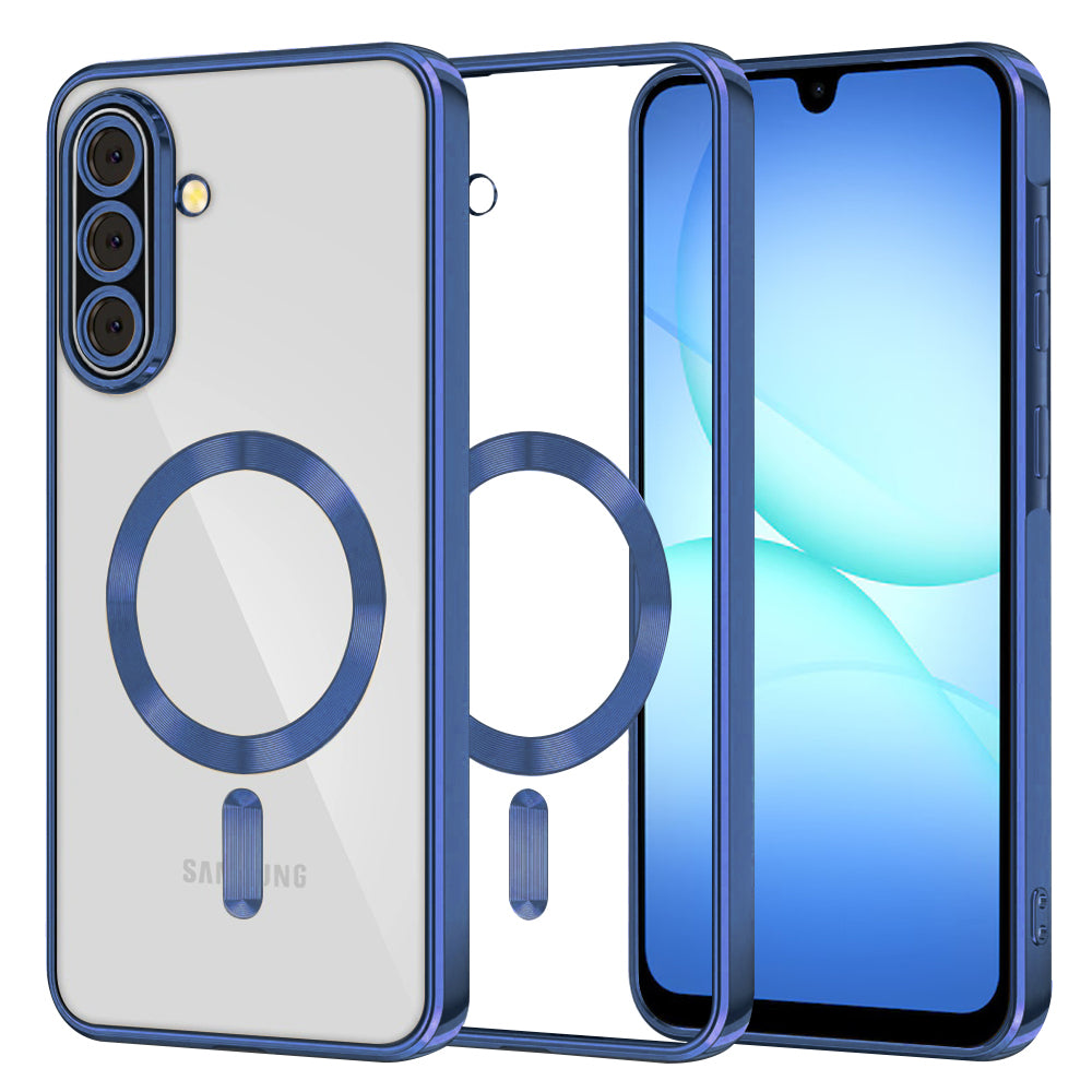 Калъф MagSafe за Samsung Galaxy A17 4G / A17 5G, Techsuit, Luxury Crystal, Тъмносин