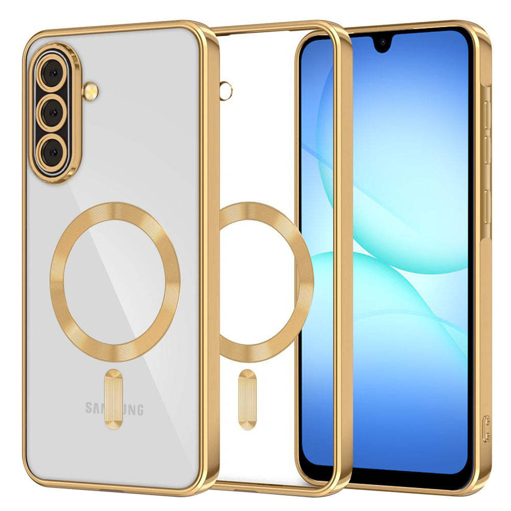 Калъф MagSafe за Samsung Galaxy A17 4G / A17 5G, Techsuit, Luxury Crystal, Златист