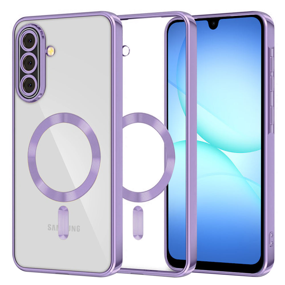 Калъф MagSafe за Samsung Galaxy A17 4G / A17 5G, Techsuit, Luxury Crystal, Светло лилав