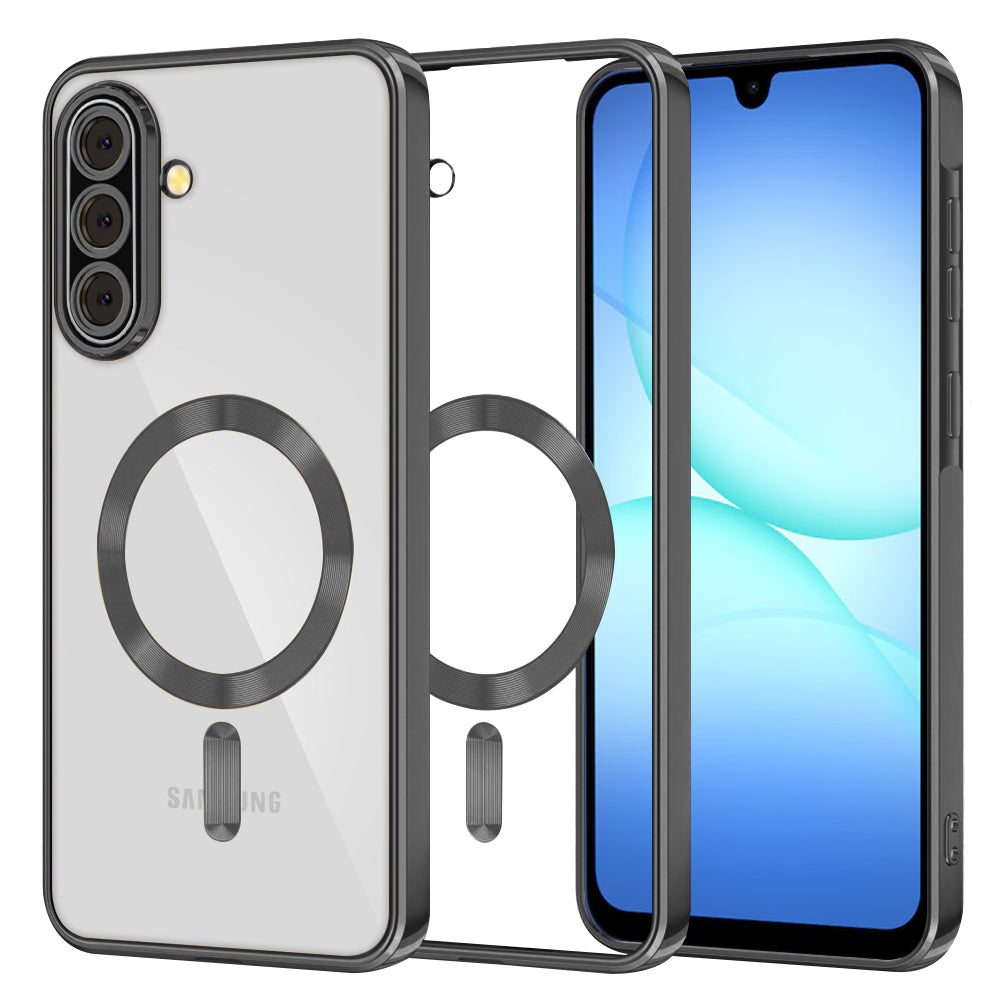 Калъф MagSafe за Samsung Galaxy A17 4G / A17 5G, Techsuit, Luxury Crystal, Черен