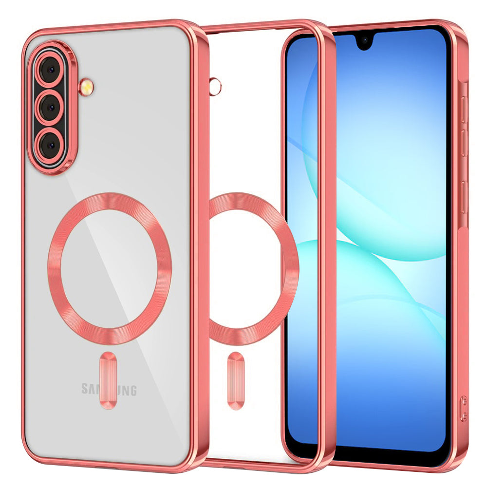 Калъф MagSafe за Samsung Galaxy A17 4G A175 / A17 5G A176, Techsuit, Luxury Crystal, Червен