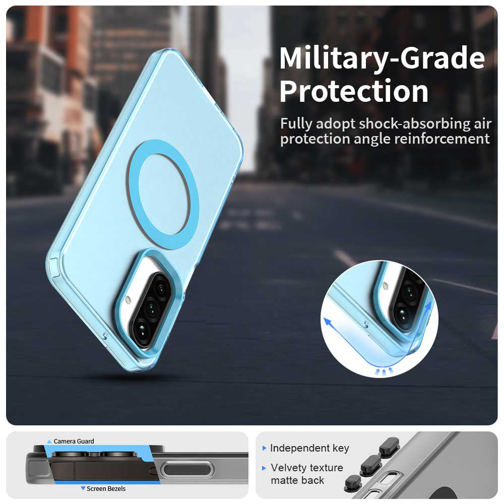 Калъф MagSafe за Samsung Galaxy A18 5G A186 / A18 4G A185 / F17 / M17 / A17 4G A175, Techsuit, CandyCase, Син