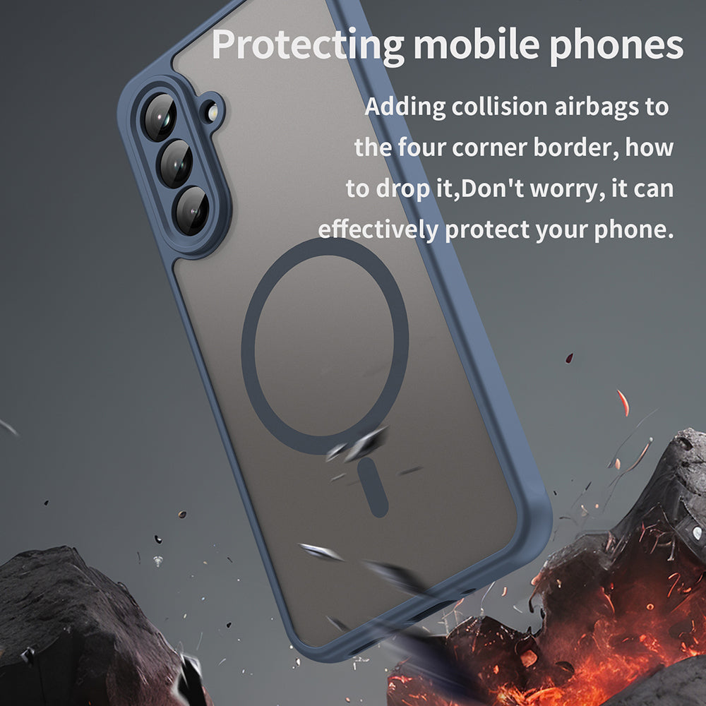 Калъф MagSafe за Samsung Galaxy A26 A266, Techsuit, HaloFrost II, Тъмносин