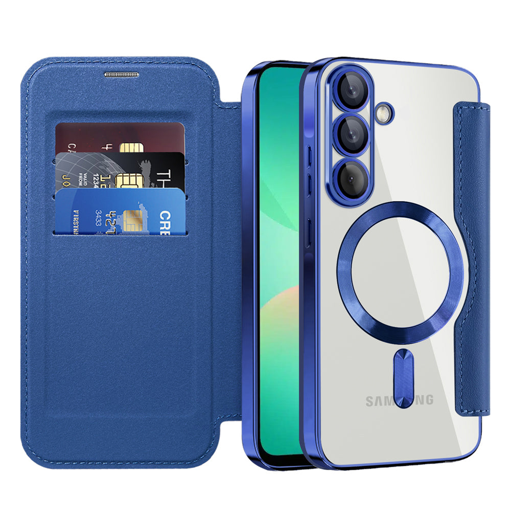 Калъф MagSafe за Samsung Galaxy A26 A266, Techsuit, SmartMag Book, Син