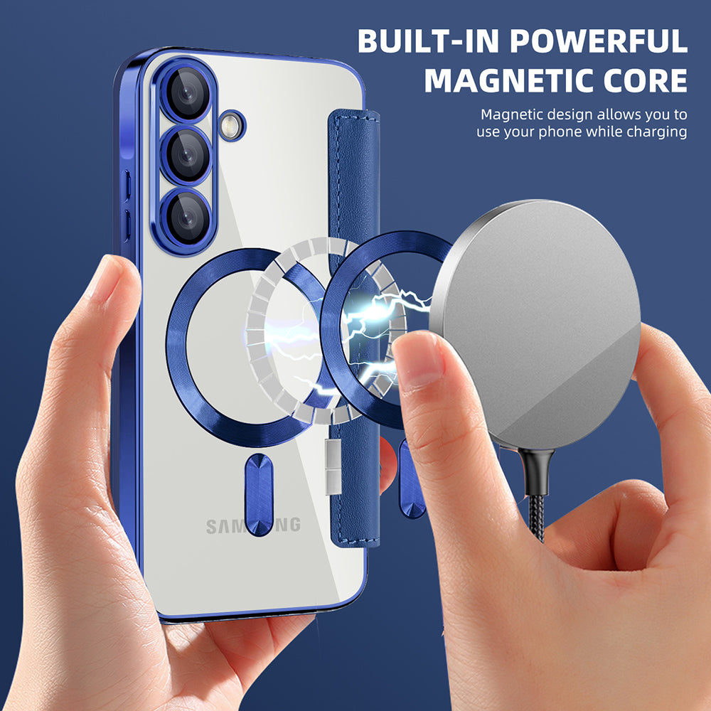 Калъф MagSafe за Samsung Galaxy A26 A266, Techsuit, SmartMag Book, Син