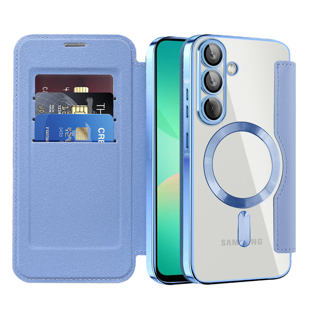 Калъф MagSafe за Samsung Galaxy A26 A266, Techsuit, SmartMag Book, Син