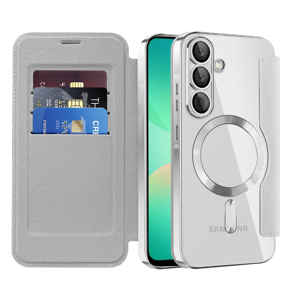 Калъф MagSafe за Samsung Galaxy A26 A266, Techsuit, SmartMag Book, Сив