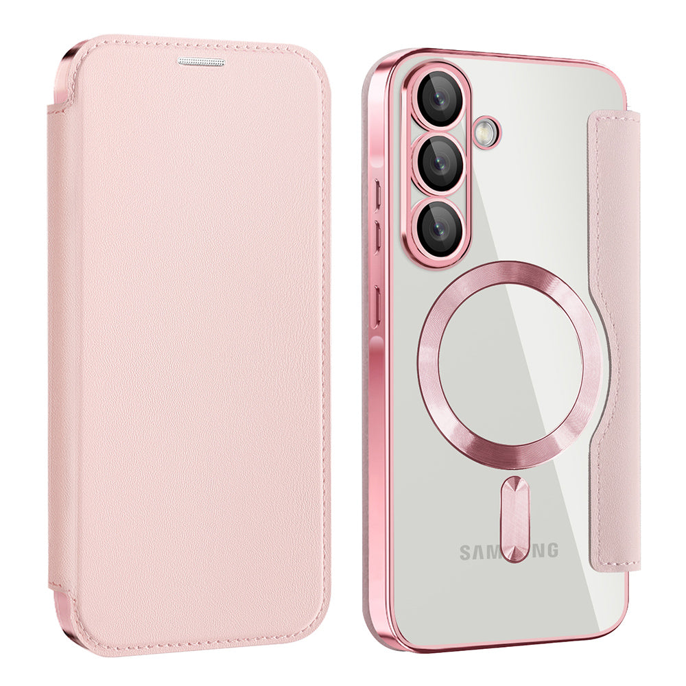 Калъф MagSafe за Samsung Galaxy A26 A266, Techsuit, SmartMag Book, Розов