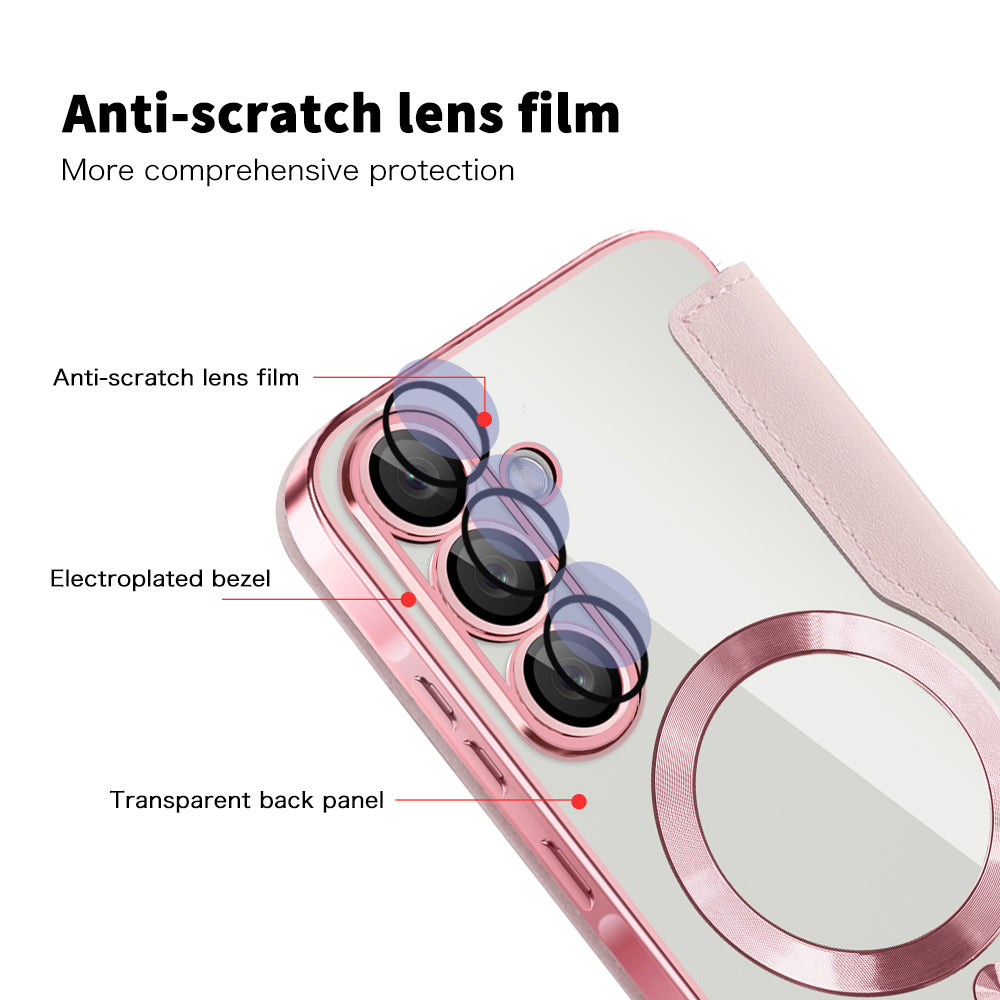 Калъф MagSafe за Samsung Galaxy A26 A266, Techsuit, SmartMag Book, Розов