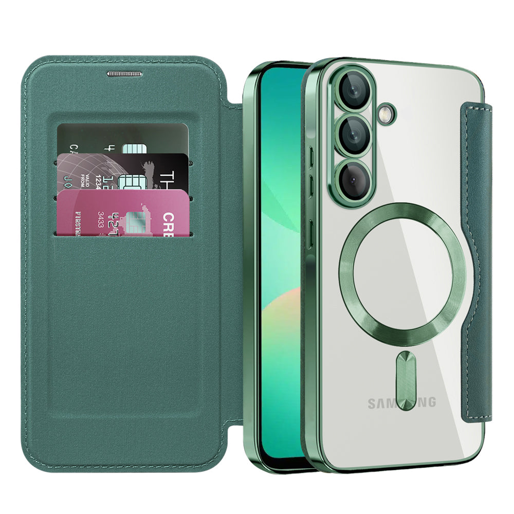 Калъф MagSafe за Samsung Galaxy A26 A266, Techsuit, SmartMag Book, Зелен