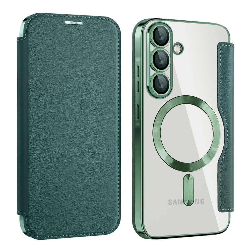 Калъф MagSafe за Samsung Galaxy A26 A266, Techsuit, SmartMag Book, Зелен