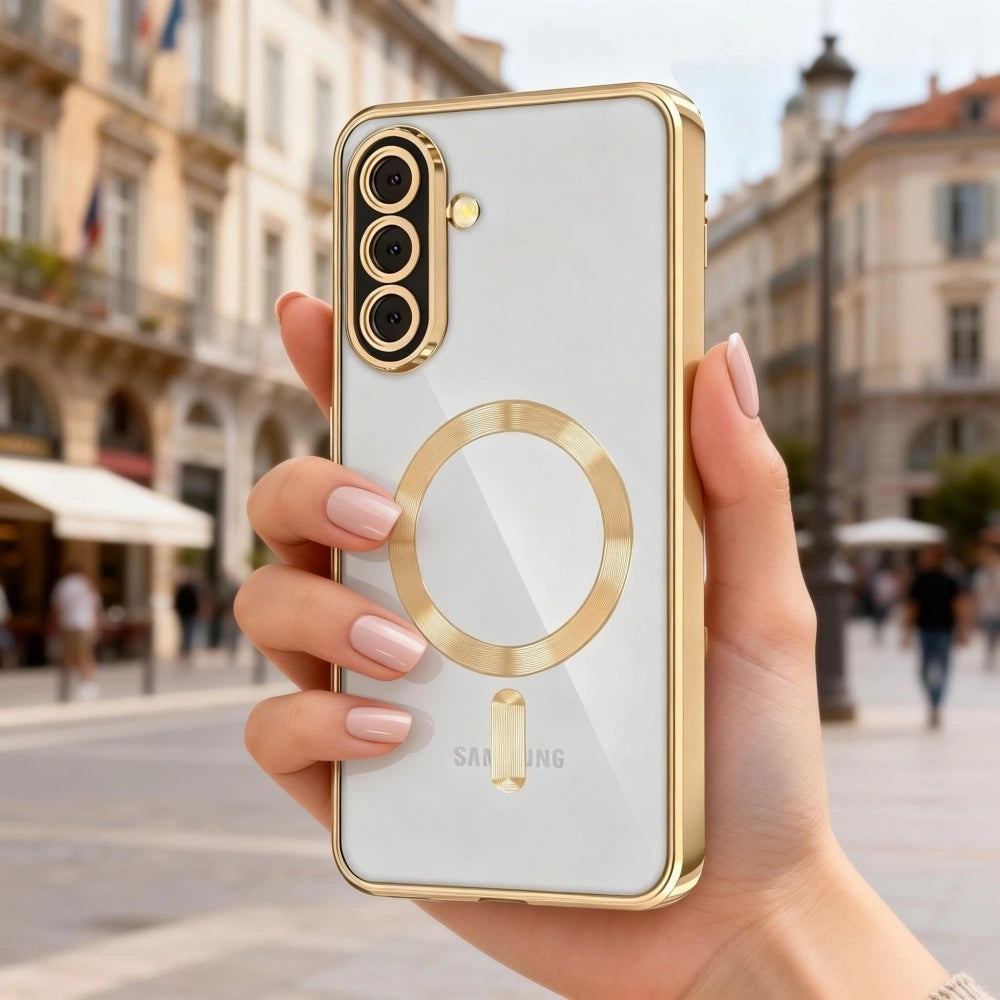 Калъф MagSafe за Samsung Galaxy A27 5G, Techsuit, Luxury Crystal, Червен